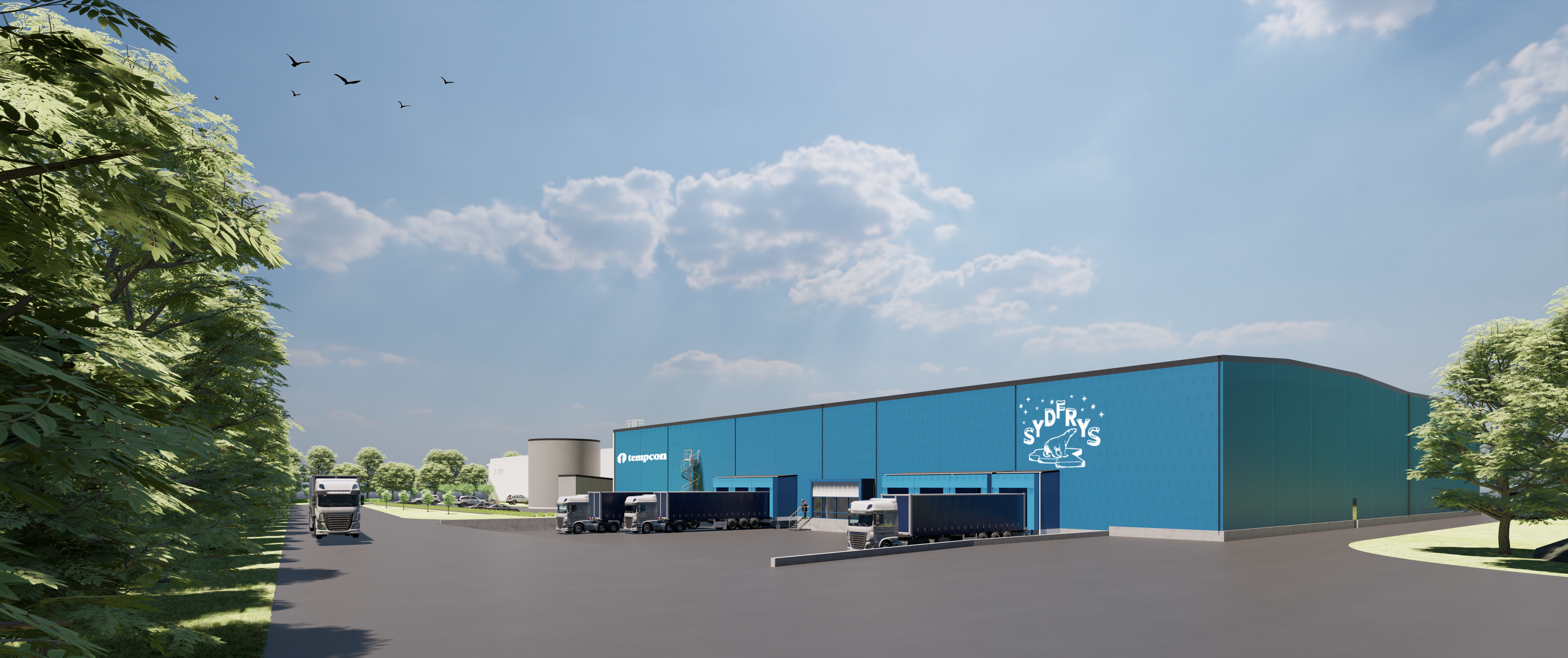 Illustration vy från lastgård