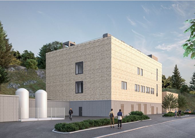 Teknikbyggnad Hudiksvalls sjukhus juni 2022