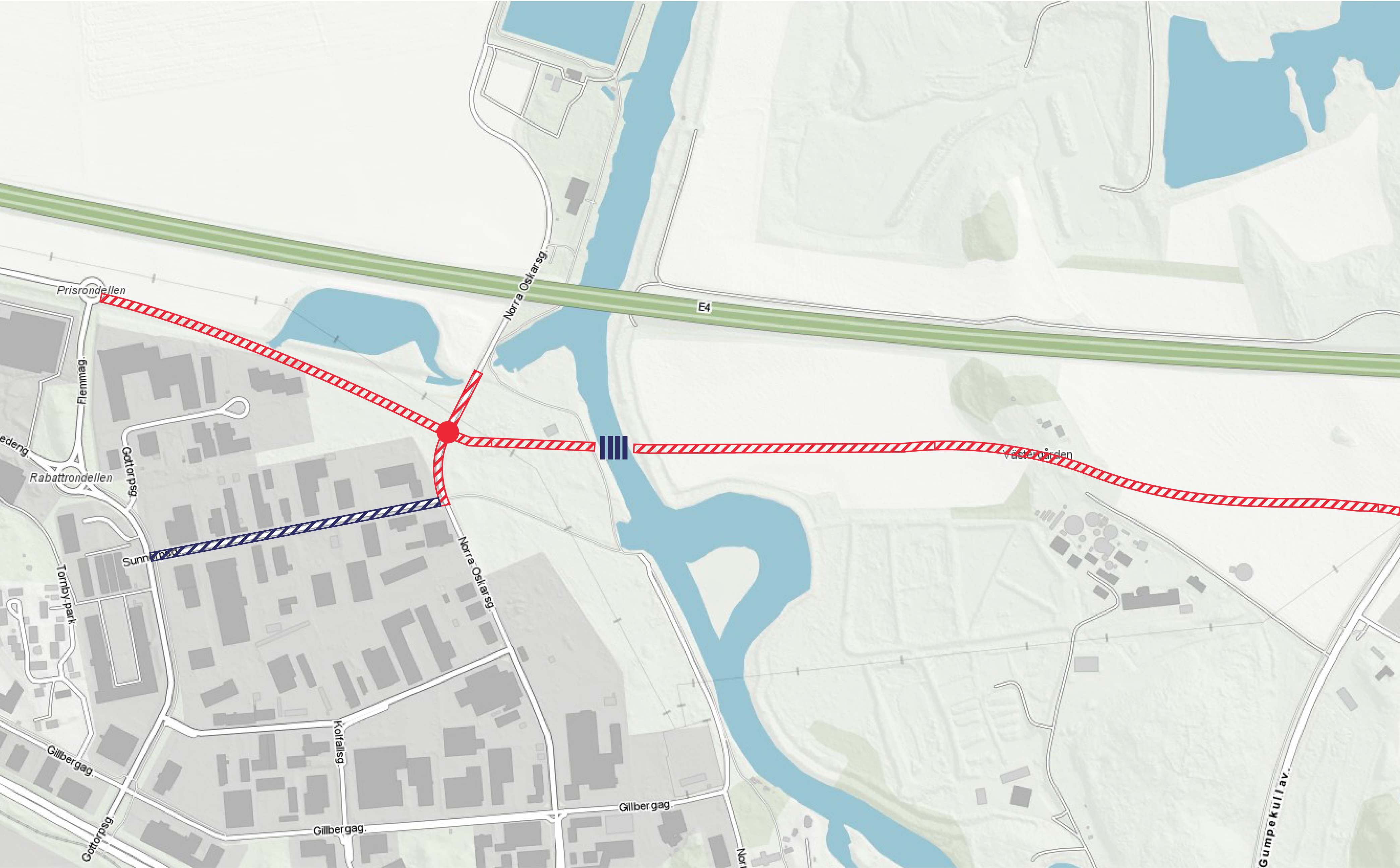 Ullevileden etapp 1 Västra delen Flemmagatan-Gumpekullavägen